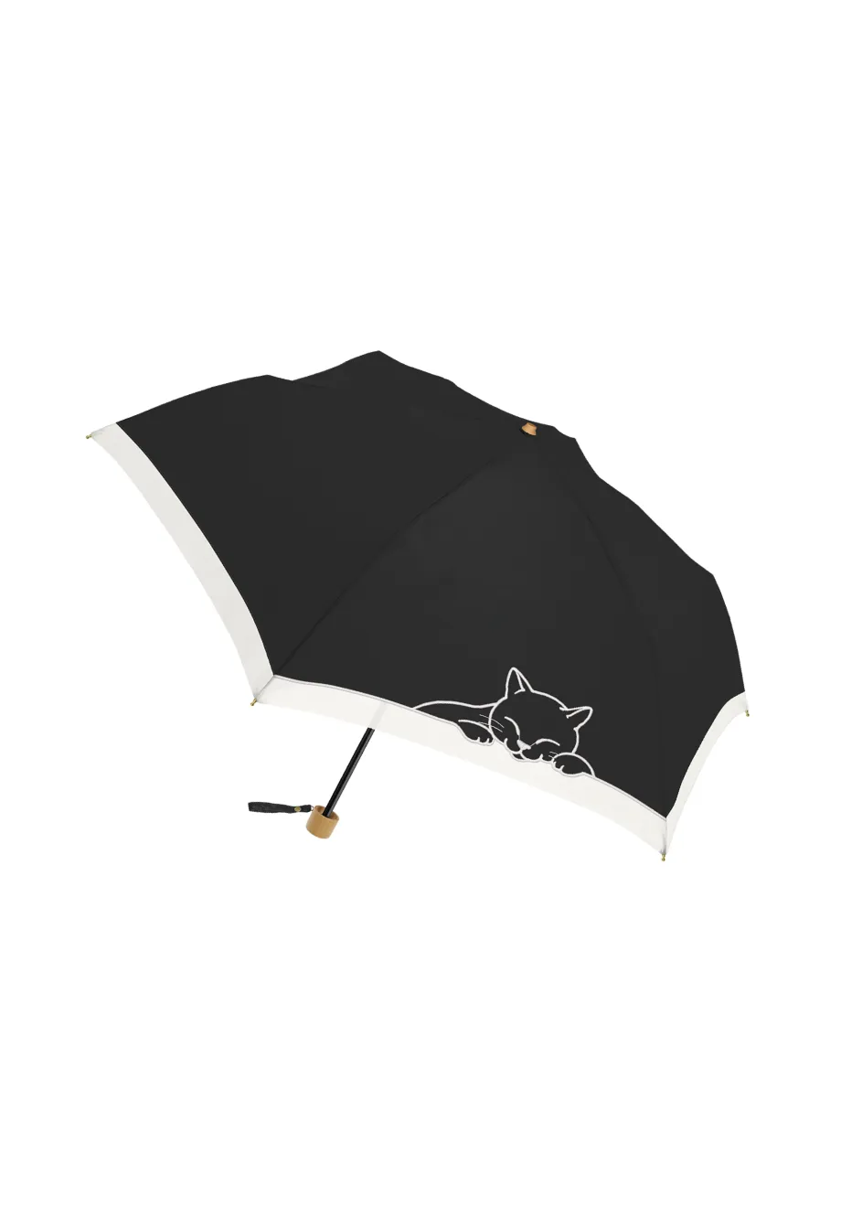 黒コーティング晴雨兼用折りたたみ傘-刺繍タイプ-